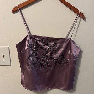 Elegant purple embroidered top for women by Parallel